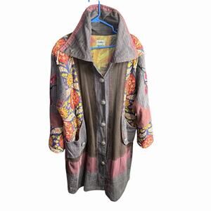 ONE OF A KIND VINTAGE SOPHIA NEW YORK QUILTED TRENCH COAT Maximalism Bohemian